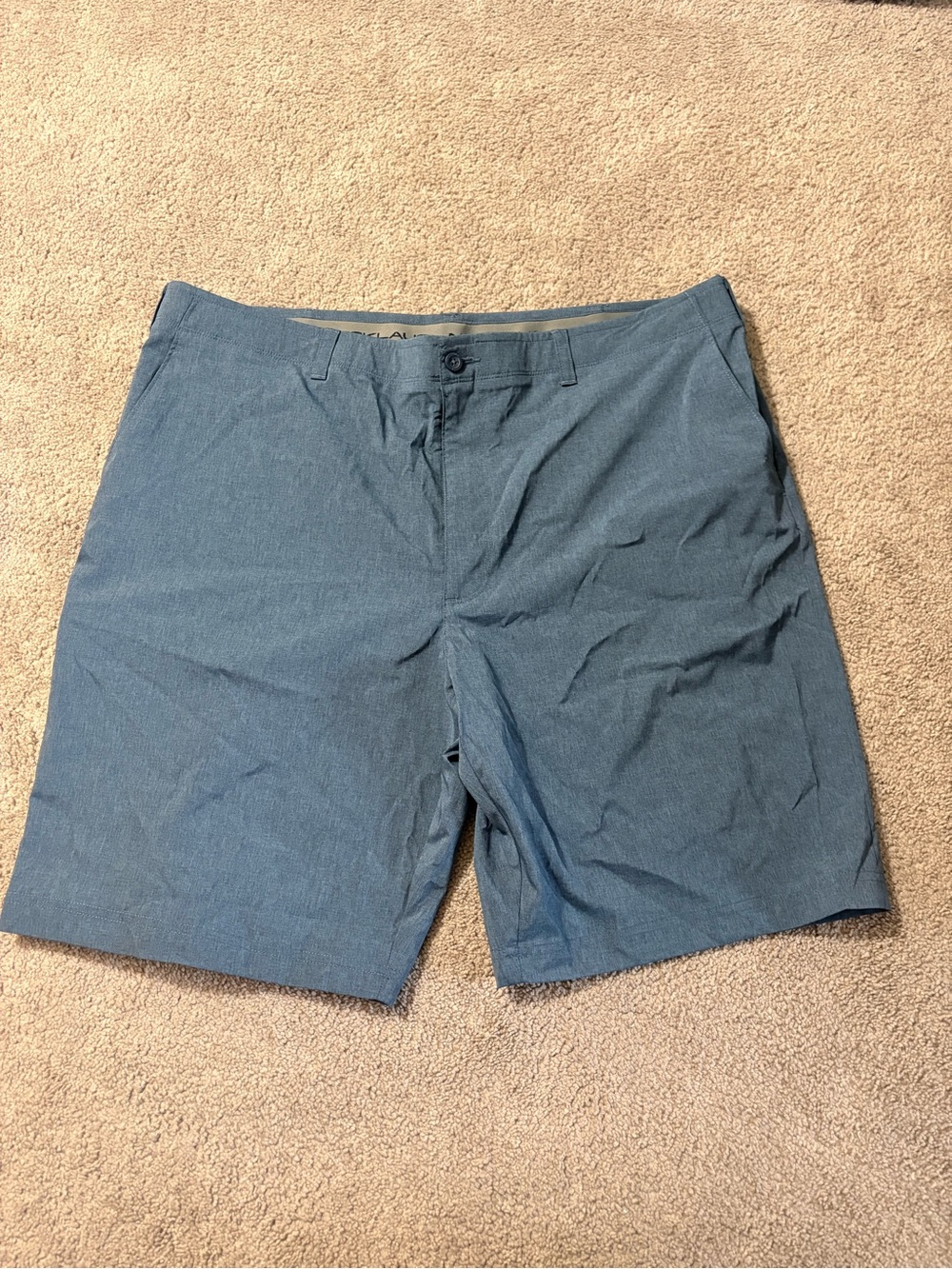 Men's Flat Front Shorts in Slate Blue
